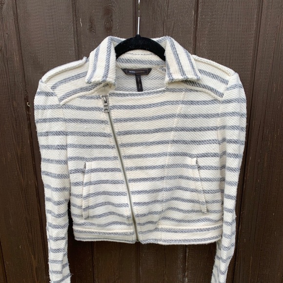 BCBG Cropped stripped Jacket - Picture 1 of 3